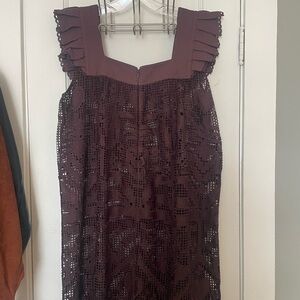 FARM Rio chocolate Brown Lace Dress. NWT size L